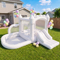 4-in-1 Inflatable Bounce House for Kids with Slide and Ball Pit,featuring safe mesh walls