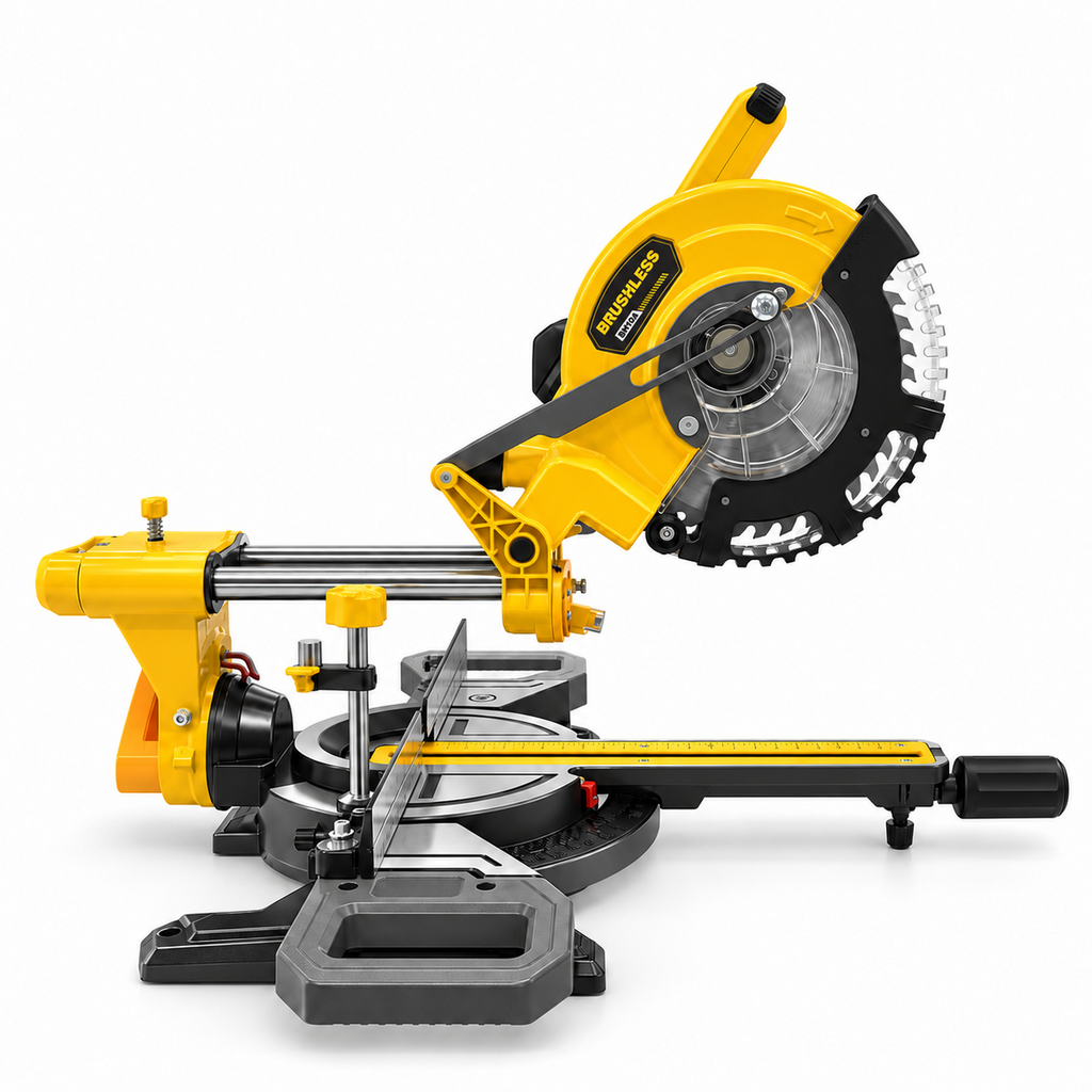 YorRover 8-1/4 in. Brushless Sliding Miter Saw, Compatible with DeWalt 20V MAX Batteries, 12.2 in. Crosscut, Tool Only
