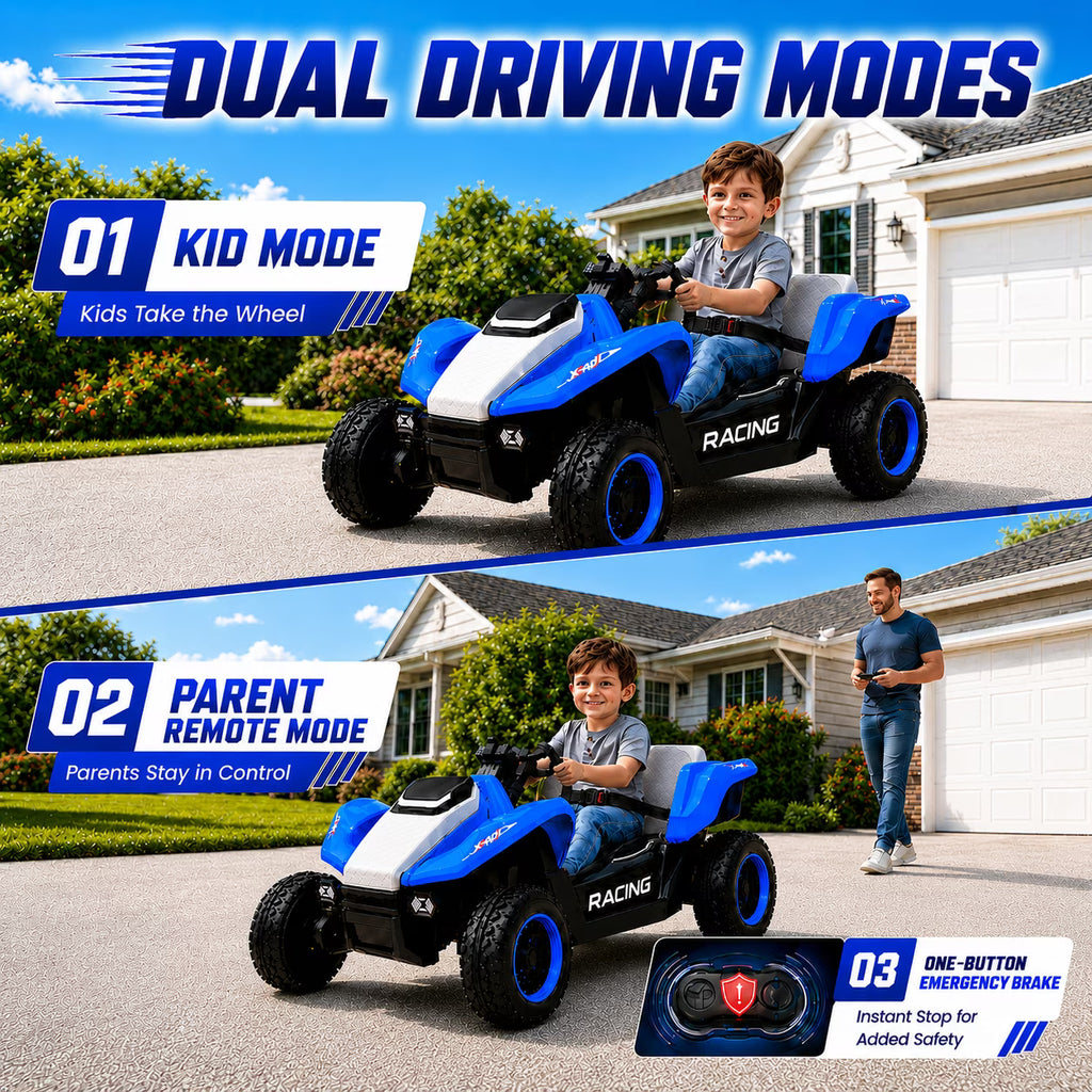 24V Ride On Car for Kids, 2-Seater UTV with 4WD 300W Motor, Remote Control, Slow Start & Spring Suspension, Bluetooth, LED Lights, Birthday / Xmas Gift for Boys and Girls