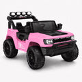 24V Kids Electric Ride-On Truck, 2-Seater 4WD Vehicle with 300W Powerful Motor, Remote Control, Soft Start & Spring Suspension, Bluetooth Music, LED Lights, Battery Display for Kids Ages 3-8