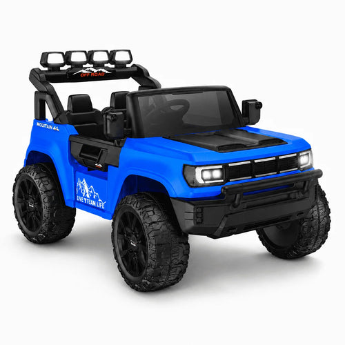 24V Kids Electric Ride-On Truck, 2-Seater 4WD Vehicle with 300W Powerful Motor, Remote Control, Soft Start & Spring Suspension, Bluetooth Music, LED Lights, Battery Display for Kids Ages 3-8