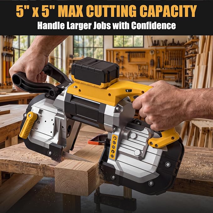 5-Inch Brushless Cordless Band Saw for DEWALT 20V MAX, 6-Speed, Tool Only