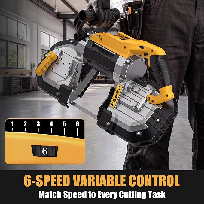 5-Inch Brushless Cordless Band Saw for DEWALT 20V MAX, 6-Speed, Tool Only