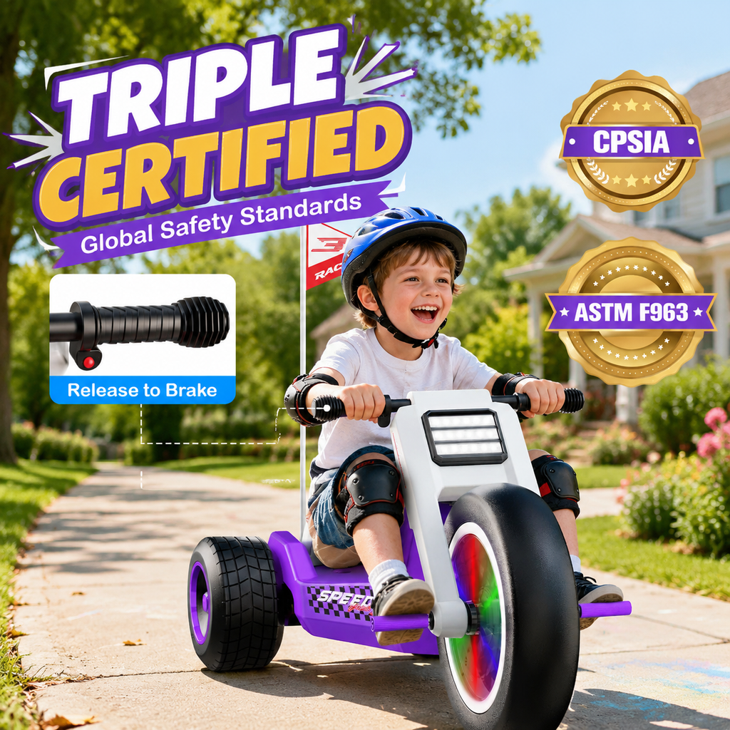 Kids Electric Tricycle, 12V 2WD Ride On Toy with Max Speed 5 MPH,Adjustable Seat, Front Wheel with LED Lights, Max Weight 66 lbs, Music, Wireless Connection, Ideal Gift for Kids 3+