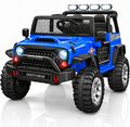 2 Seater Ride On Car, 24V 4WD Kids Electric Car with Remote Control, 4-Wheel Suspension, Bluetooth Speaker, Multiple Music Modes, 3 Speeds, LED Lights, Gift for Kids Ages 3+