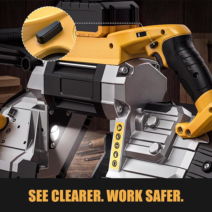 5-Inch Brushless Cordless Band Saw for DEWALT 20V MAX, 6-Speed, Tool Only