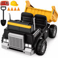 Kids Electric Dump Truck, 24V 400W 2WD/4WD Ride On Truck with Power-Lift Dump Bed, 24" Spacious 2-Seater, Parent Remote Control, Soft Start, Bluetooth & USB, Ages 3-8