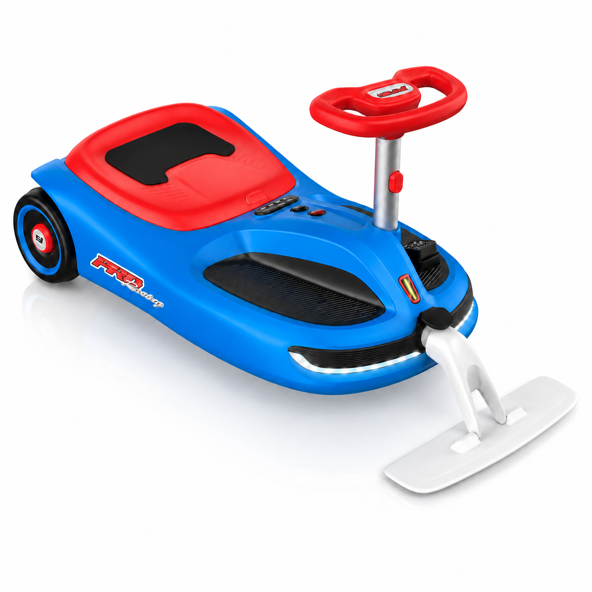 12V Electric Wiggle Car with Pedal, Kids Ride On Car with Cleaning Function, Rechargeable 2-in-1 Swing Car, 2 Speeds up to 4 MPH, LED Lights, Music, Ideal Birthday & Christmas Gift for Kids 3+