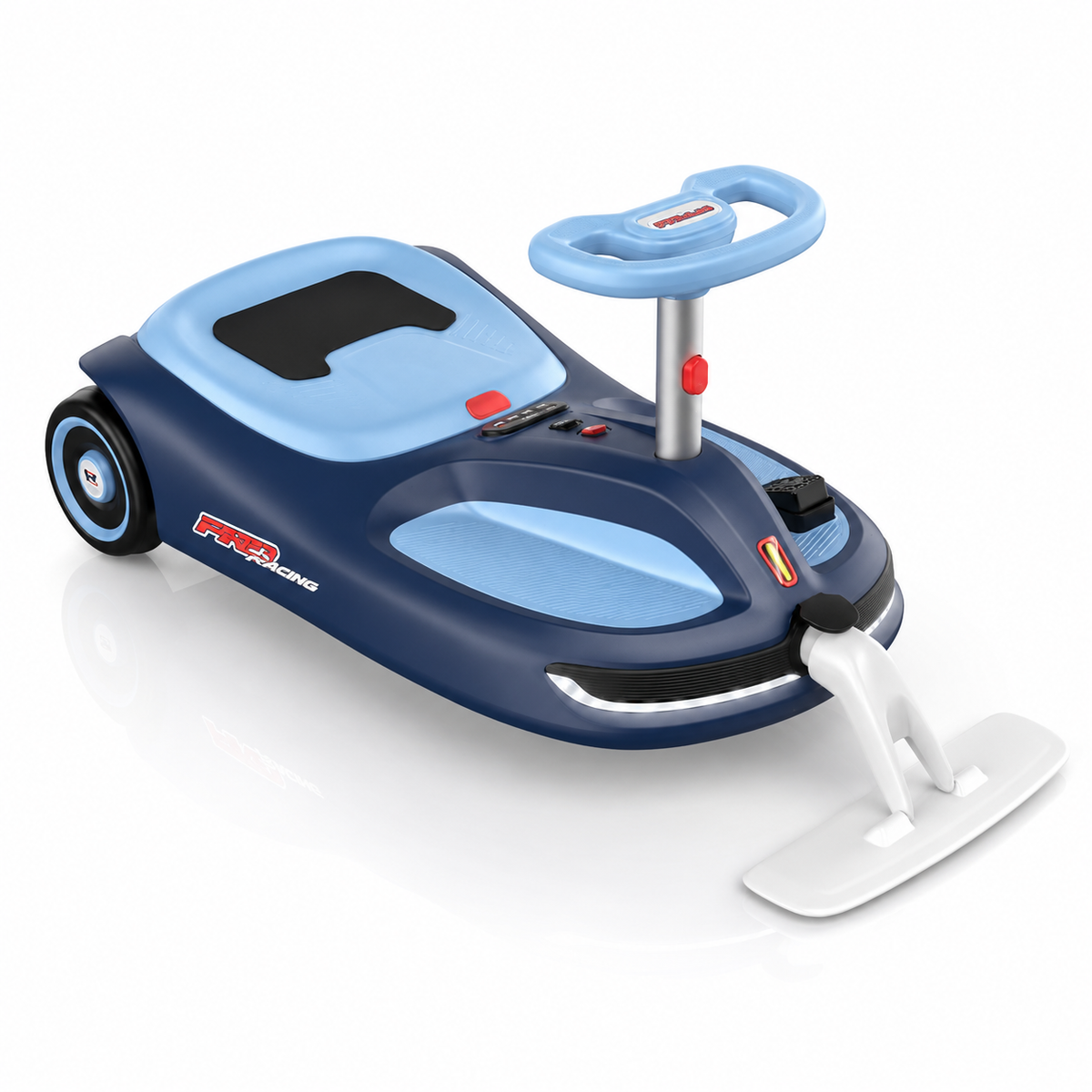 12V Electric Wiggle Car with Pedal, Kids Ride On Car with Cleaning Function, Rechargeable 2-in-1 Swing Car, 2 Speeds up to 4 MPH, LED Lights, Music, Ideal Birthday & Christmas Gift for Kids 3+