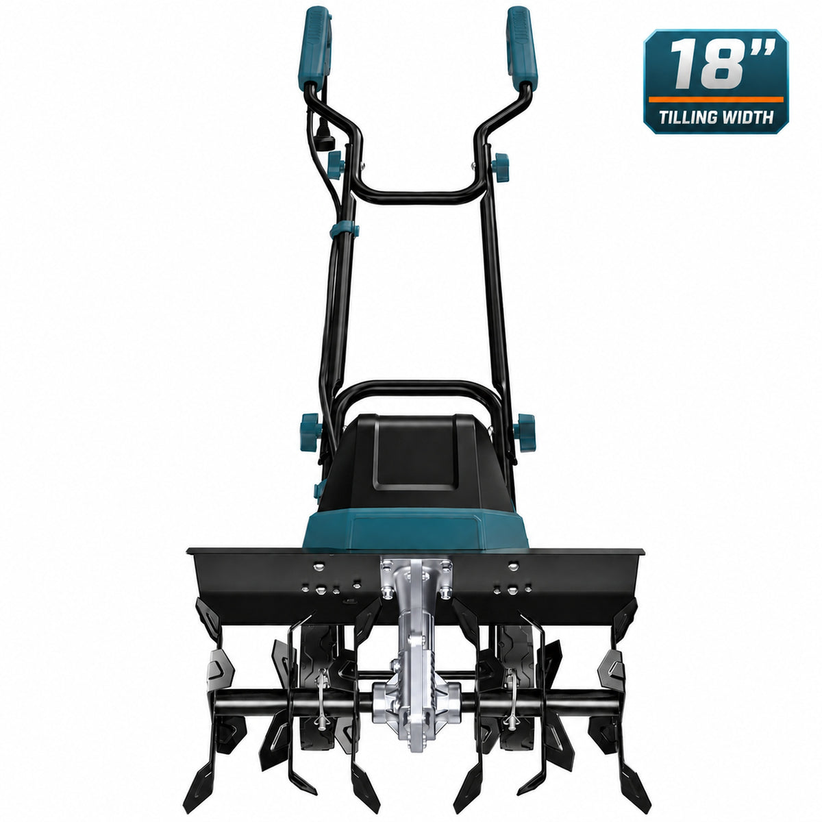 18-Inch Electric Garden Tiller Cultivator, 15-Amp Corded Rototiller