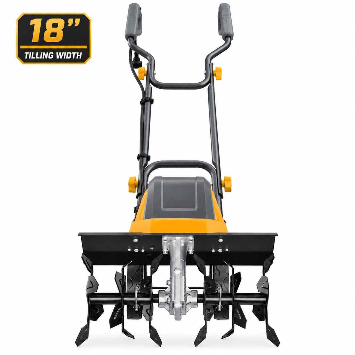 18-Inch Electric Garden Tiller Cultivator, 15-Amp Corded Rototiller