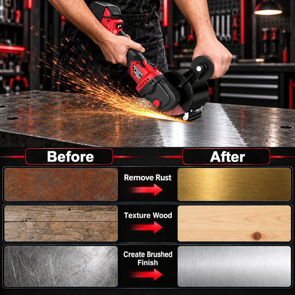 20V MAX Cordless Burnishing Machine, Brushless 6-Speed Surface Conditioning Tool, 600–2500 RPM, Compatible with Milwaukee M18 Batteries, for Metal, Wood and Plastic, Tool Only