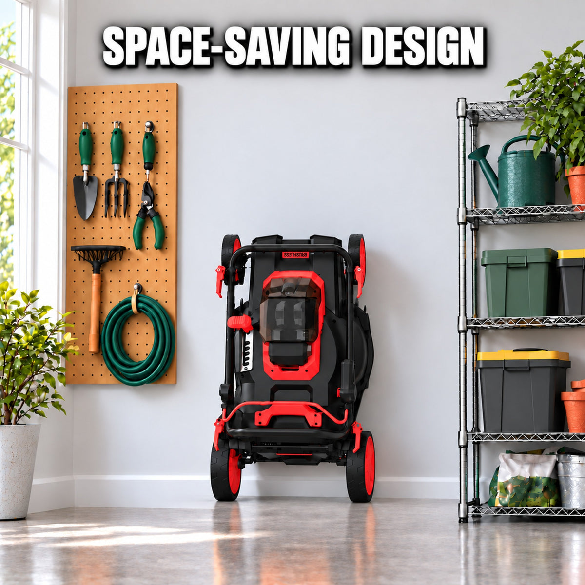 2 x 18V Cordless Lawn Mower, 19-Inch Brushless Push Mower, 6 Cutting Heights, 2-in-1 Mulching & Bagging, 50L Grass Bag, Compatible with Milwaukee 18V  Battery, Batteries Not Included