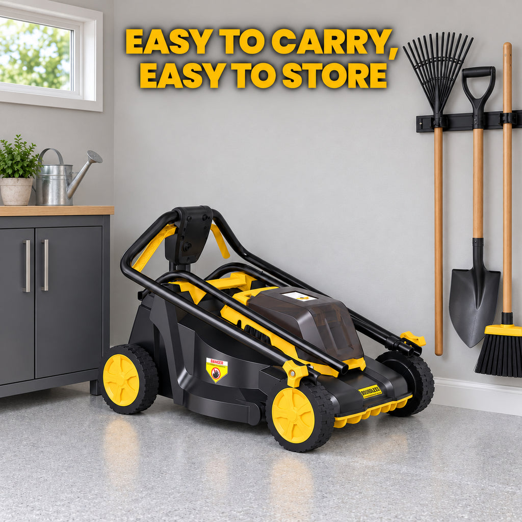 20V 14-Inch Cordless Lawn Mower, 3400 RPM Brushless Motor, 3-Position Cutting Height, Compatible with DEWALT 20V MAX Batteries, Tool Only