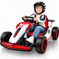 24V 9Ah Upgraded Go Kart, Electric Drift Car 400W Motors for Kids Aged 6-12,360° Drifting Fun & Full Metal Frame, 80+ Min Ride Time, Soft Start & 5-Point Safety Harness